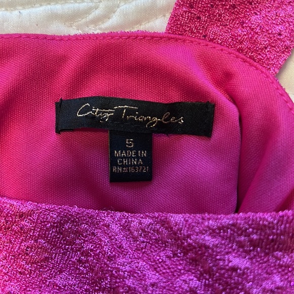 Brand new shimmery Barbie pink mini dress with cut outs - Picture 6 of 7